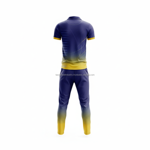 Conjunto de Jersey y Pantalones de Cricket con Cuello en V, Transpirable y de Primera Calidad, con Mangas Cortas, Uniforme de Equipo Personalizado por Sublimación - Product Image 2