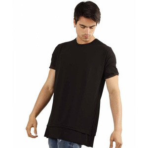 Vente en gros 100% coton T-shirt court à col rond pour hommes 180Gsm Tissu tricoté uni pour impression numérique - Product Image 3