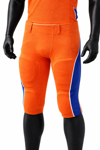 Uniforme de Fútbol Americano Personalizado, Conjunto de Camiseta Naranja y Azul con Pantalones Acolchados, Kit de Equipo de Fútbol Americano, OEM ODM - Product Image 5