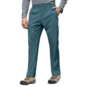 Pantalon softshell doublé polaire pour hommes en plein air hiver chaud imperméable randonnée escalade pantalon coupe-vent respirant vêtements de sport - Product Image 1