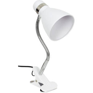 BEL AIR HOME - Desk Lamp with Sicion Clamp - Classic Style - White or Black Metal - Lamp <b>Holder</b> E-27 - Dimensions 28x27x11 cm - Product Image 1