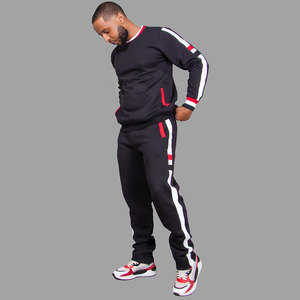 Ropa deportiva personalizada para hombre, ropa de calle, sudadera sólida de talla grande con cuello redondo, conjuntos de Jogger, chándales de Entrenamiento Personalizados, chándal para - Product Image 2