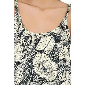 Women's Flowy <b>Black</b> Ivory Floral Gown Silk Sari Kimono Cami Set Chiffon Fabric Top One Size Fit - Product Image 1