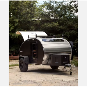 Autopark Ventes 11FT Compact Teardrop Camper Trailer Riche en fonctionnalités et spacieux pour les couples avec stockage de lit Remorques de voyage - Product Image 1