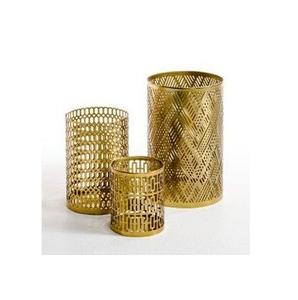 Porte-bougie votif en métal décoratif de luxe, couleur or, forme ronde, pour la décoration de la maison et des mariages, bougie votive - Product Image 1