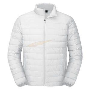 Lightweight Breathable <b>Mens</b> Puffer <b>Jacket</b> Insulated Windproof Water Repellent Winter Coat Stand Up Collar Side Pockets - Product Image 1