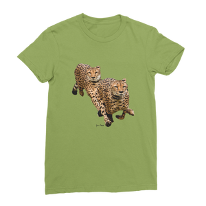 Classic Women's T-Shirt by the Cheetah Brothers Slim Fit Jersey Cotton Digital Printing Breathable Sizes XXS to XXL - Product Image 6