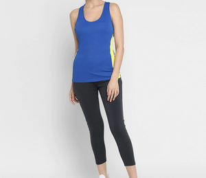 2025 New Arrival Customized <b>Women's</b> Sleeveless <b>Tank</b> <b>Top</b> Solid Pattern Sports Fitness OEM ODM Service Regular Knitted Front Logo - Product Image 5