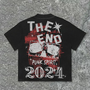 Camiseta de manga corta y cuello redondo para hombre, camiseta de talla grande 220GSM, 100% algodón satinado sólido, logotipo personalizado, DTG/pantalla DTF - Product Image 2