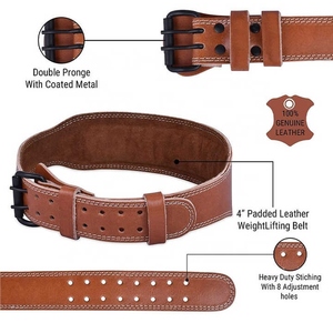 Ceinture de musculation en cuir de vachette à logo personnalisé avec boucle en acier Offre Spéciale pour l'entraînement physique et l'haltérophilie - Product Image 2