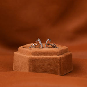 Round Cut Lab Grown Diamond Stud Earrings Full Iced 14KT Solid Gold Classic Luxury Earring to Gift <b>Her</b> <b>Birthday</b> - Product Image 5