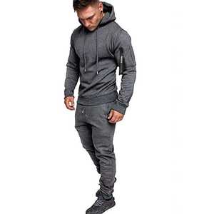 Vente en gros de ensembles de survêtements pour hommes avec logo personnalisé tenues de jogging survêtements personnalisés pour hommes survêtements d'entraînement Gym Slim Fit pour hommes - Product Image 4