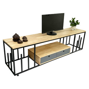 Soporte de TV Industrial Contemporáneo con Estructura de Hierro y MDF para Sala de Estar - Product Image 2