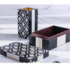 Cadeau arabe, brûleur Bakhoor, Collection Oud, plateau d'incrustation en nacre, boîte acrylique, belle incrustation d'os, brûleur Bakhoor Mabkhara - Product Image 6