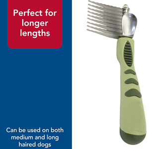หวีแปรงขนสุนัขแบบมีฟันคม สำหรับสุนัขขนยาวถึงปานกลาง ทำจากสแตนเลสอย่างดี ช่วยให้ขนไม่พันกัน รักษาขนให้ดี - Product Image 5
