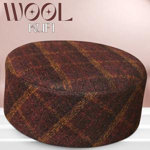 Chapeau Kufi en laine imprimé, chapeau de prière islamique de qualité supérieure, commandes en gros, fabricant de couvre-chefs islamiques - Product Image 3