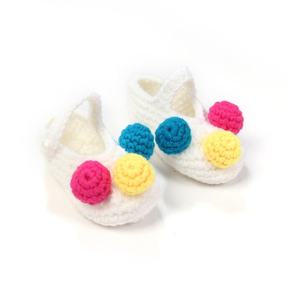 Chaussettes pour bébé en coton 100% faites à la main au crochet, motif décontracté, chaussures d'hiver pour bébé, chaussettes courtes - Product Image 5