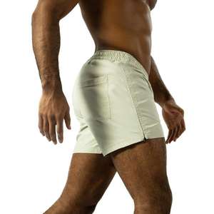 Shorts de sport pour hommes, à séchage rapide, avec fermeture éclair latérale, logo personnalisé, tendance, décontractés, pour la course à pied, le vélo, la salle de sport - Product Image 3