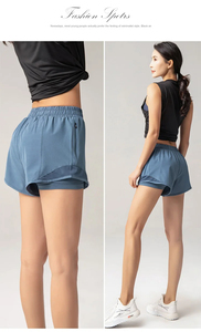 2025 femmes Sport Double couche course Gym Fitness entraînement été Jogging vêtements de sport shorts de Sport pour femmes shorts pour femmes - Product Image 3