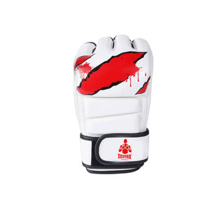 High-Density Leather MMA <b>Gloves</b> <b>Moisture</b> Wicking Adjustable Strap Comfort Padding for Boxing Kickboxing Martial Arts Workouts - Product Image 2
