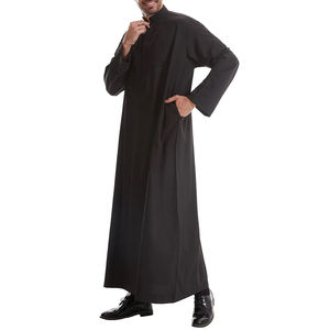 Hot Selling Men's Long Muslim Wears Embroidered Robe Casual Youth Foreign Trade Eid Prayer Jubba <b>Shirt</b> for Adults - Product Image 5