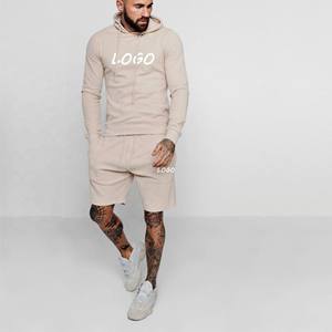 Sudadera con capucha de gran tamaño de marca y pantalones para correr conjuntos de algodón en blanco Jogging hombres chándales chándal 2 piezas Baggy Boxy Heavyweight - Product Image 2