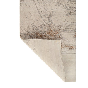 Tapis en laine et soie noué à la main Entropy Ivory AKWS-13072 avec motif abstrait pour usage domestique - Product Image 5