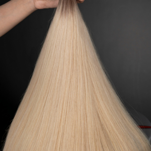 Vietnamien 100% Humain Remy Cheveux Armure Extension Non Transformé Dôme Cap Brut Doux En Vrac Pas Cher Soyeux Droite Vague Vierge Blonde - Product Image 1