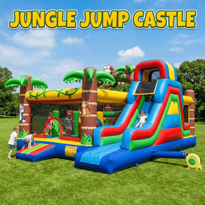 Château gonflable géant <span class=keywords><strong>licorne</strong></span> personnalisé en PVC avec toboggan et aire de saut, unique pour parc d'attractions - Product Image 5