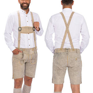 Lederhosen Hombres Cortos Color Blanco - Product Image 1