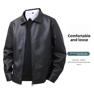 2025 nouveau Style lâche hommes PU cuir veste Streetwear moto Vintage flambant neuf automne mode vêtements d'extérieur manteau - Product Image 6