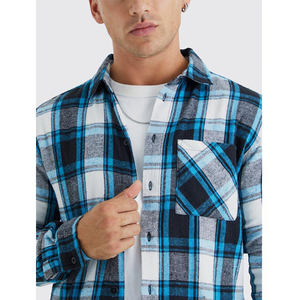 Vêtements confortables personnalisés de haute qualité pour hommes Chemise décontractée à carreaux tartan en flanelle OEM ODM Meilleur prix Fabrication en gros - Product Image 1