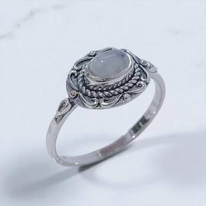 Anillos de plata esterlina con piedras preciosas naturales arcoíris, precio al por mayor, joyería - Product Image 3