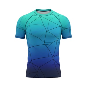 Custom sublimated <b>rash</b> <b>guard</b> shirt <b>for</b> men <b>women</b> kids MMA BJJ jiu jitsu no gi training durable compression wholesale swimwear - Product Image 1