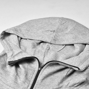 <span class=keywords><strong>Heather</strong></span> grey màu 100% cotton chất lượng cao cấp Zip Up dài tay áo giá rẻ giá người đàn ông của Hoodies Áo nỉ Streetwear 2024 - Product Image 2