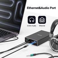 MAIWO Box Esterno in Alluminio USB 3.2 Gen2 per HDD SATA da 3.5 pollici, Hub USB Type-C 10Gbps con Lettore SD/TF e LAN 1000Mbps