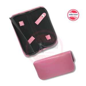 Bolsa con cremallera para tijeras de peluquero, estuche de cuero PU para belleza y corte de pelo - Product Image 1