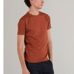 เสื้อยืดคอกลมแขนสั้นทรงเข้ารูปผ้าเนื้อนุ่มคุณภาพดีสำหรับผู้ชาย สีน้ำเงินรอยัล - Product Image 6