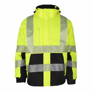 Vêtements de travail de plein air professionnels personnalisés pour hommes vestes couleur unie durable tissu imperméable coupe-vent fermeture éclair en gros - Product Image 3