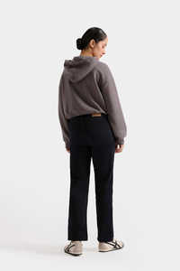 Sudadera con Capucha para Mujer, Diseño OEM ODM, Hombros Caídos, Manga Larga, Personalizable, Estilo Minimalista, Holgada, Moderna, Color Gris, Estilo Deportivo - Product Image 2