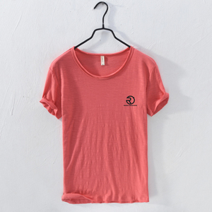 Usine en gros nouveau coton mince couleur unie porter une chemise avec des sous-vêtements à manches courtes - Product Image 3
