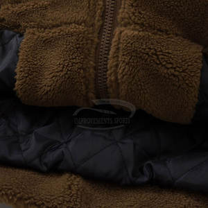 Sweat-shirts à fermeture éclair demi-quart en polaire surdimensionnée pour hommes (polyester/coton) col montant d'hiver écologique - Product Image 6