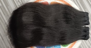 Extensions naturelles de cheveux humains Remy indiens Body Wave Cheveux bruts indiens purs et soyeux avec extrémités blanchies Tiré du temple - Product Image 4
