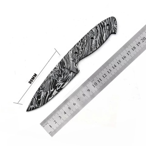 Couteau multifonctionnel JEXMOO en acier Damas fait main avec lame vierge et motif de feu, cadeau idéal pour une utilisation en extérieur - Product Image 3