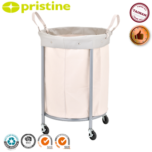 Minimalist Steel Laundry <b>Hamper</b> With Wheels Removable Liner <b>Large</b> Capacity Household Use - Product Image 5