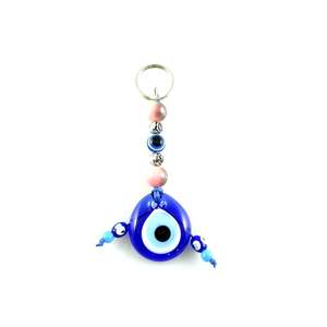 Llavero con Mosquetón DAFNI BIG PAZAR con Cuentas de Ojo Turco - Diseño Metálico 3D de Moda con Puntas Esmaltadas Únicas e Impresión en Relieve - Product Image 2