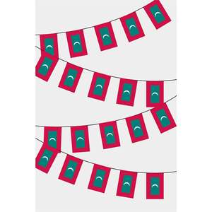 Guirlande de fanions rectangulaires Maldives pour l'occasion du Ramadan - Product Image 1