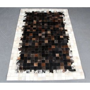 Tapis en cuir Aubusson fait main de luxe pour salon et entrée - Product Image 1