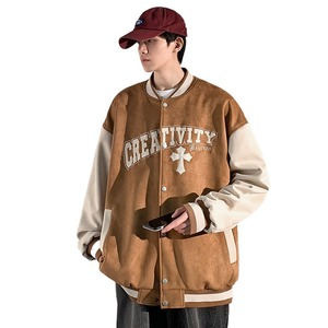 Diseño de moda Logotipo americano Personalizado Chaquetas de béisbol lisas Algodón Personalizado Hombres Satén Chaquetas de béisbol para hombres - Product Image 1