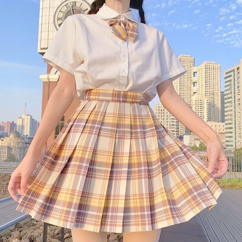 Factory Female Japanese Kogyaru Uniform Bow Tie Set for Middle